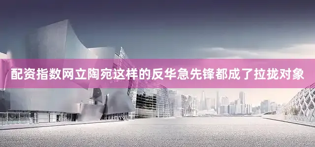 配资指数网立陶宛这样的反华急先锋都成了拉拢对象